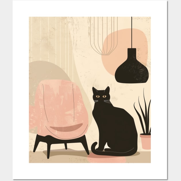 Mid Century Modern CAT Novel Planters Wall Art by Terrence Torphy